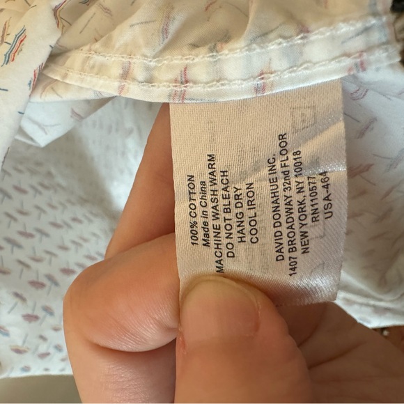 David Donahue Short Sleeve Shirt Umbrella Size XL - Picture 3 of 5